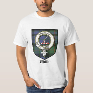 T-shirt Le clan de Willis Crest le tartan d'insigne