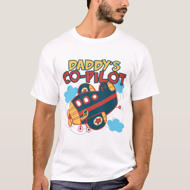 T-shirt Le co-pilote du papa (Devant)
