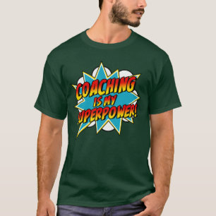 T-shirt Le coaching est mon superpouvoir Rétro Bande dessi