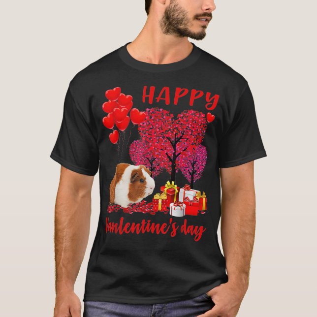 T-shirt Le Cochon De Guinée est ma Valentine Funny Cochon  (Devant)