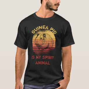 T-shirt Le cochon de Guinée est mon animal d'esprit vinta