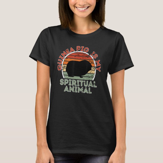 T-shirt Le Cochon De Guinée Est Mon Animal Spirituel Drôle (Devant)
