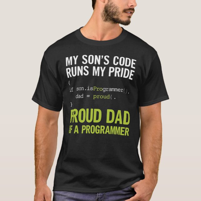 T-shirt Le code de mon fils fait ma fierté (Devant)