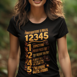 T-shirt Le code des pompiers audacieux
