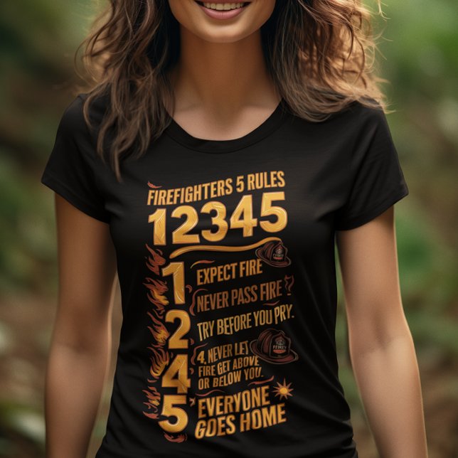 T-shirt Le code des pompiers audacieux (Créateur téléchargé)