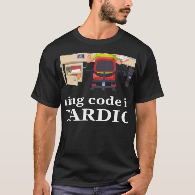T-shirt Le Code D'Exécution Est Mon Cardio Software Develo (Devant)