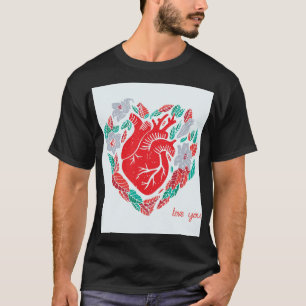 T-shirt Le coeur anatomique de Valentine : carte unique