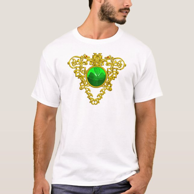 T-SHIRT LE COEUR CÉLTIQUE DE SAINT PATRICK AVEC SHAMROCK V (Devant)