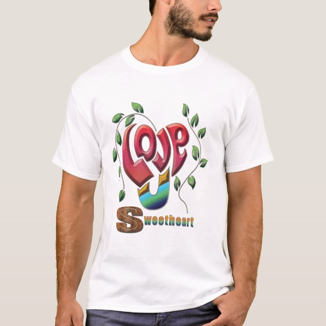 T-shirt Le coeur coloré de Sweetheart (Devant)