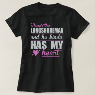 T-shirt Le coeur de cette dame est avec un Longshoreman