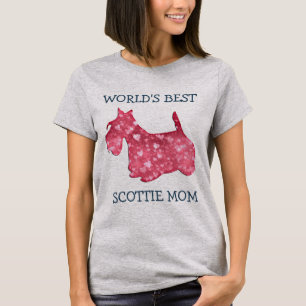 T-shirt Le Coeur de la mère du chien écossais