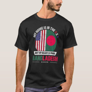 T-shirt Le Coeur Du Patriote Américain Bangladais Est De B