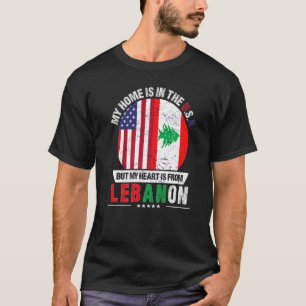 T-shirt Le Coeur Du Patriote Libanais Américain Est Du Lib