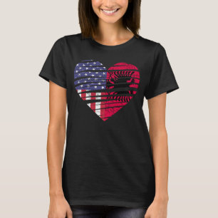 T-shirt Le coeur grandissant des Albanais USA Patriot Heri