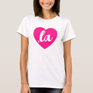 T-shirt , le coeur KAMALA texte du script rose chaud