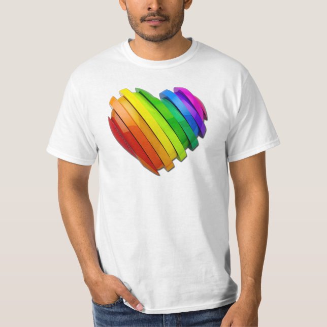 T-shirt Le cœur sculptural tridimensionnel de SlipperyJoe  (Devant)
