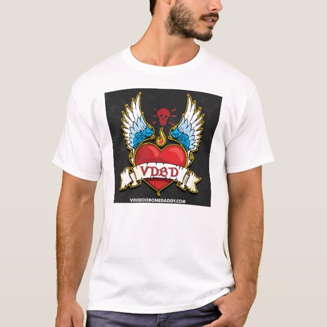T-shirt Le coeur s'envole la pièce en t (Devant)