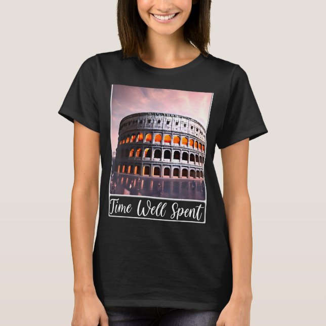 T-shirt Le Colisée Rome Italie Temps bien passé (Devant)