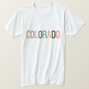 T-shirt Le Colorado dans le rétro lettrage fané de coule