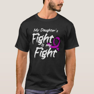 T-shirt Le combat de ma fille est mon combat Violet Lupus
