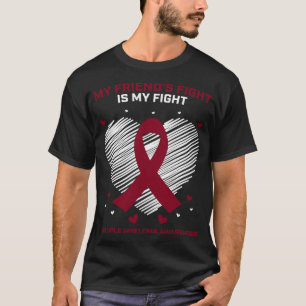 T-shirt Le combat de mon ami est mon combat contre le myél