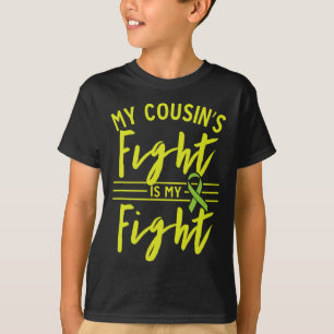 T-shirt Le combat de mon cousin est conscient de ma maladi