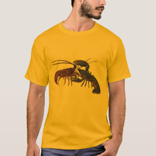 T-shirt Le combat du homard sous-marin et de l'épineux