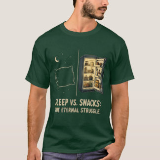 T-shirt Le Combat Éternel Sommeil Vs Snacks