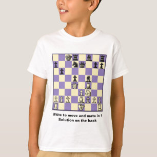 T-shirt Le compagnon d'échecs dans 1 puzzle #2 badine le