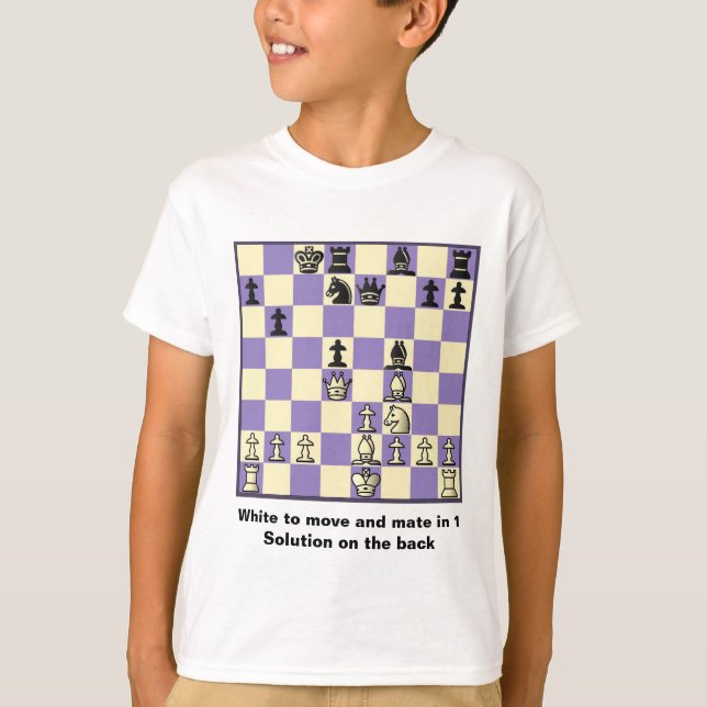 T-shirt Le compagnon d'échecs dans 1 puzzle #2 badine le (Devant)