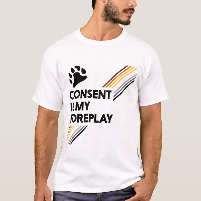 T-shirt Le Consentement Est Ma Lumière De Foreplay (Devant)