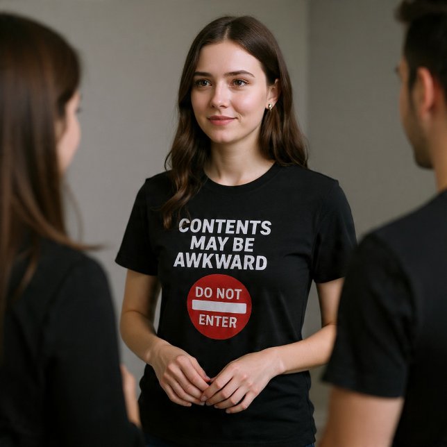 T-shirt Le Contenu Peut Être Gênant (Créateur téléchargé)