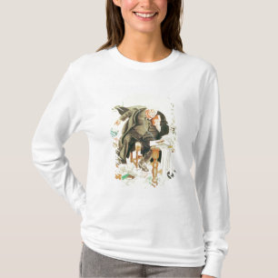 T-shirt Le contour de la bande dessinée satirique de