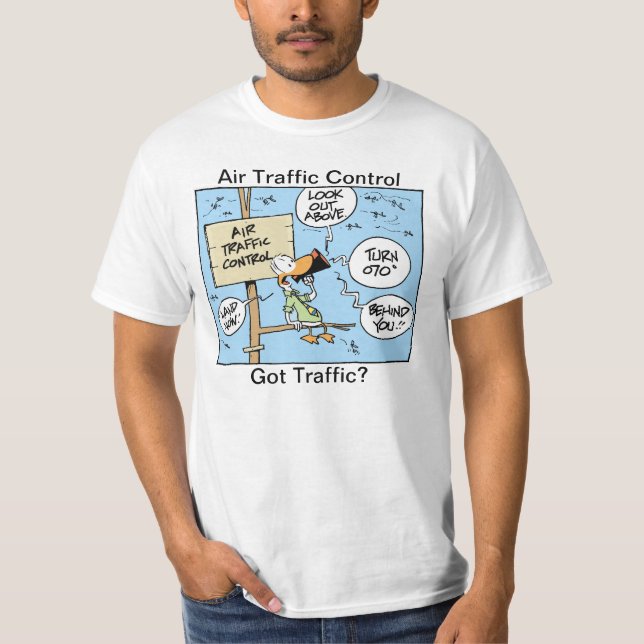T-shirt Le contrôle du trafic aérien a obtenu au trafic la (Devant)