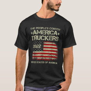 T-shirt Le convoi populaire 2022 America Truckers Liberté