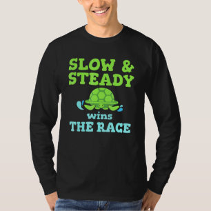 T-shirt Le cool Lent Steady Gagne La Nature De La Tortue R