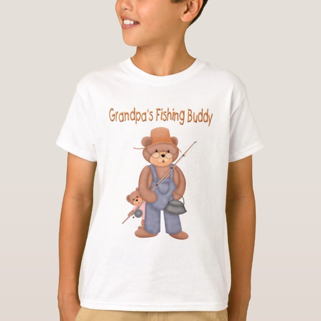T-shirt Le copain de pêche de grand-père (Devant)