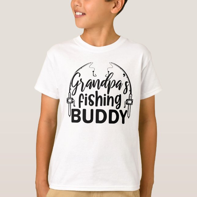 T-shirt Le copain de pêche de grand-père (Devant)