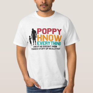 T-shirt Le coquelicot sait tout Fête des pères papa