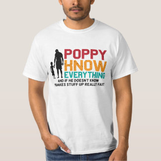 T-shirt Le coquelicot sait tout| Fête des pères papa