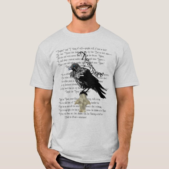 T-shirt Le Corbeau d'Edgar Allan Poe (Devant)