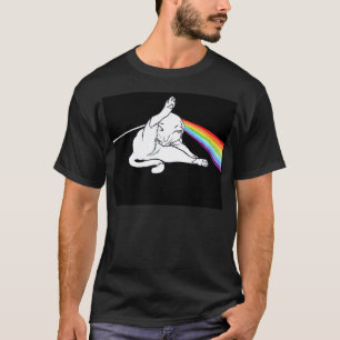 T-shirt le côté en noir du chat