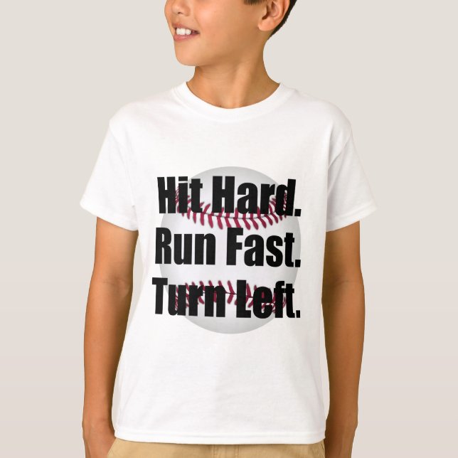 T-shirt Le coup courent dur le tour rapide laissé (Devant)