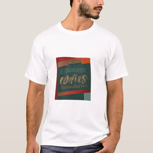 T-shirt Le courage défie les limites (Devant)