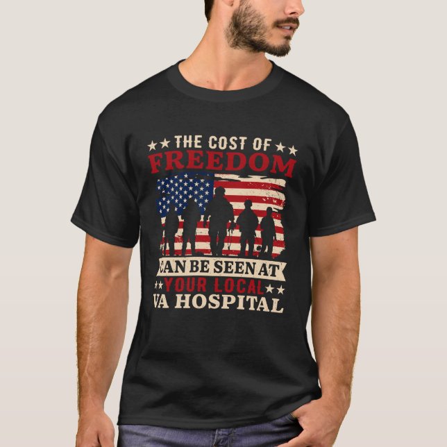 T-shirt Le Coût De La Liberté Peut Être Vu (Devant)