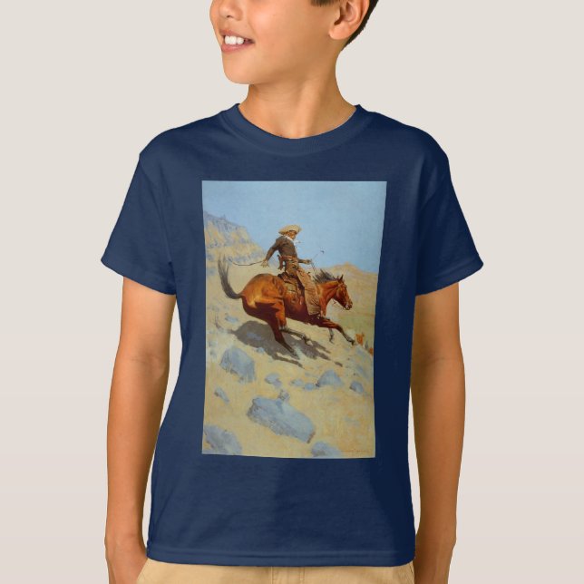 T-shirt Le Cowboy de Frederic Remington (1902) (Devant)