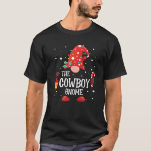 T-shirt Le Cowboy Gnome Matching Famille Noël Gnome P