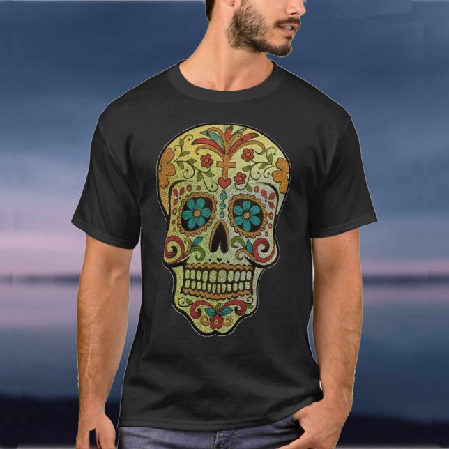 T-shirt Le crâne de sucre, Jour des morts (Créateur téléchargé)