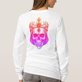 T-shirt Le crâne roi vert avec une couronne juive