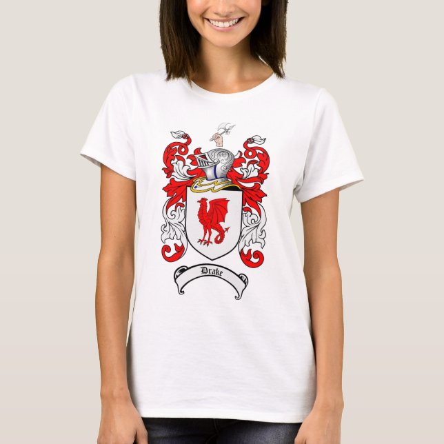 T-SHIRT LE CREST DE FAMILLE DE DRAKE - MANTEAU DE DRAKE (Devant)